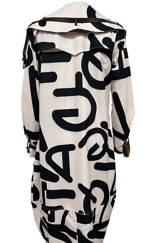 Women's Development Of Color Blocked Loose Fitting Waist Belt Button Front Windbreaker