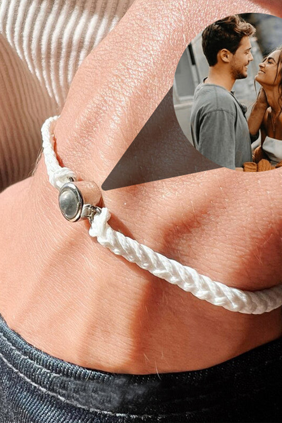 Creative Customized Color Photo Projection Bracelet Hand Woven Lovers Personality Jewelry For Men And Women Valentine's Day Gift