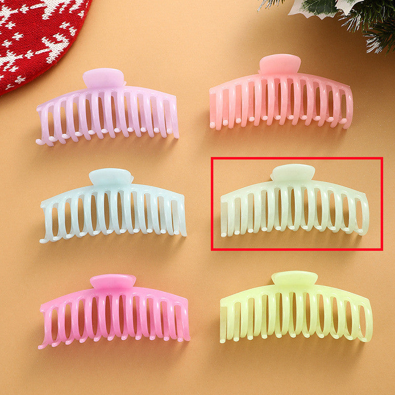European And American Fluorescent Large Hair Claw Clip Female Headwear