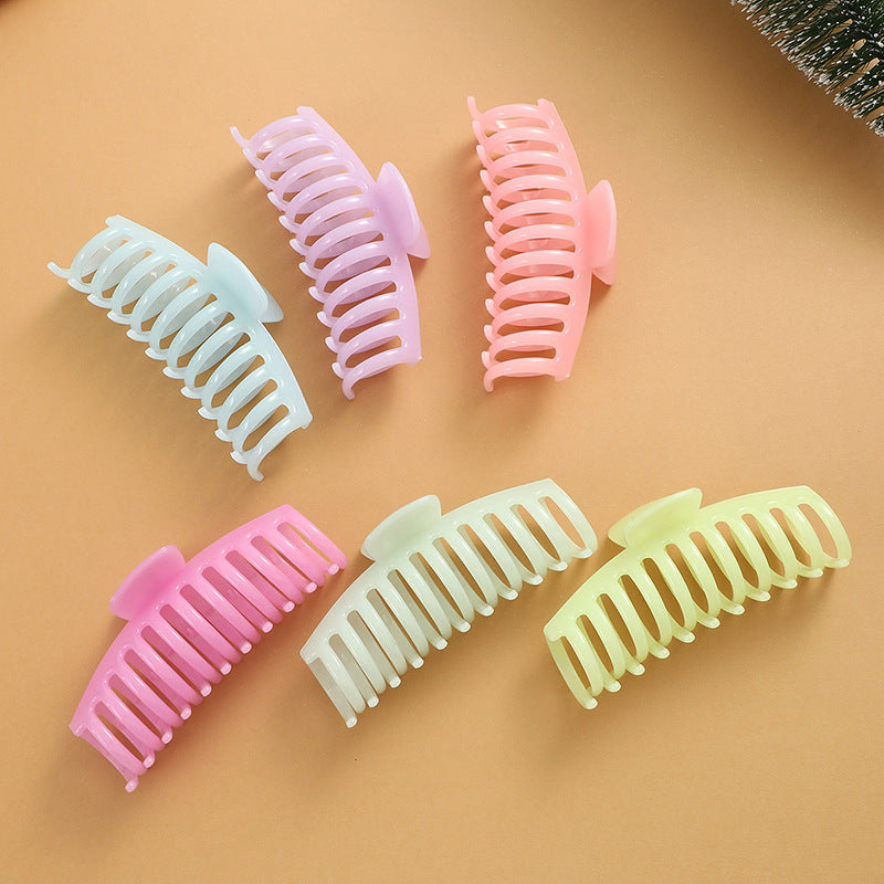 European And American Fluorescent Large Hair Claw Clip Female Headwear