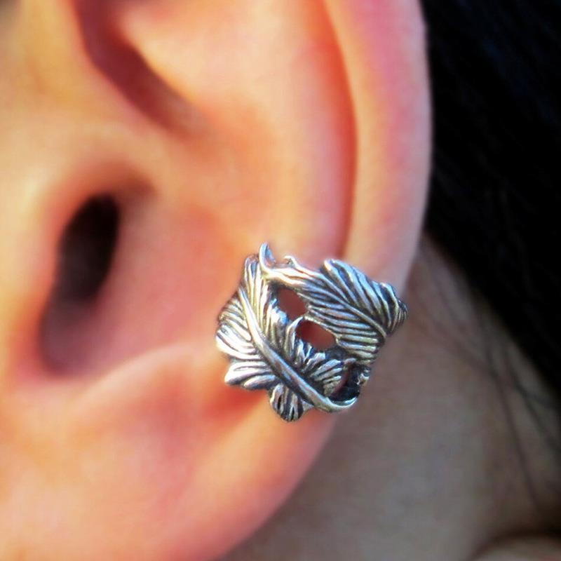 Huitan Vintage Floral Carved Earrings