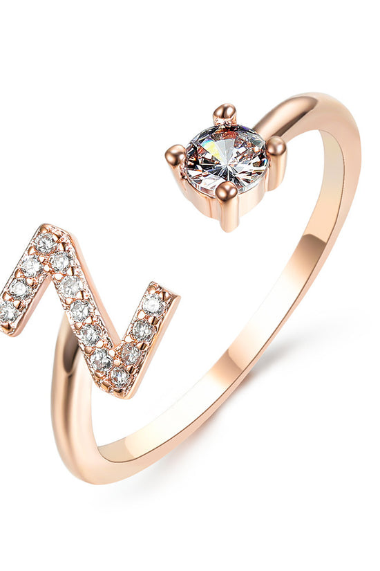 New Design Adjustable 26 Initial Letter Ring Fashion Jewelry For Women Simple Elegant Jewelry