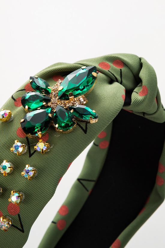 Cherry Print Mid-knot Headband Temperament Wild Headwear