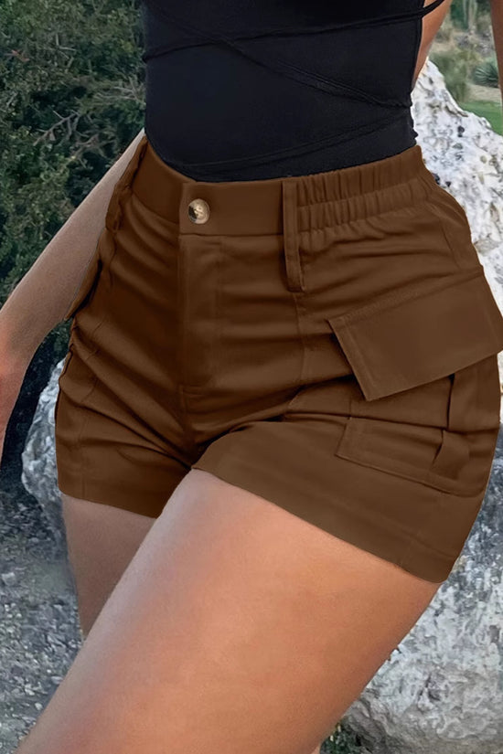 Summer American Casual Solid Color Short Shorts