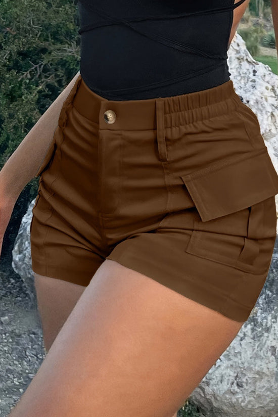 Summer American Casual Solid Color Short Shorts